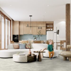 Texline Nature Konkret Dove – slitesterkt og bærekraftig gulvbelegg til hjemmet