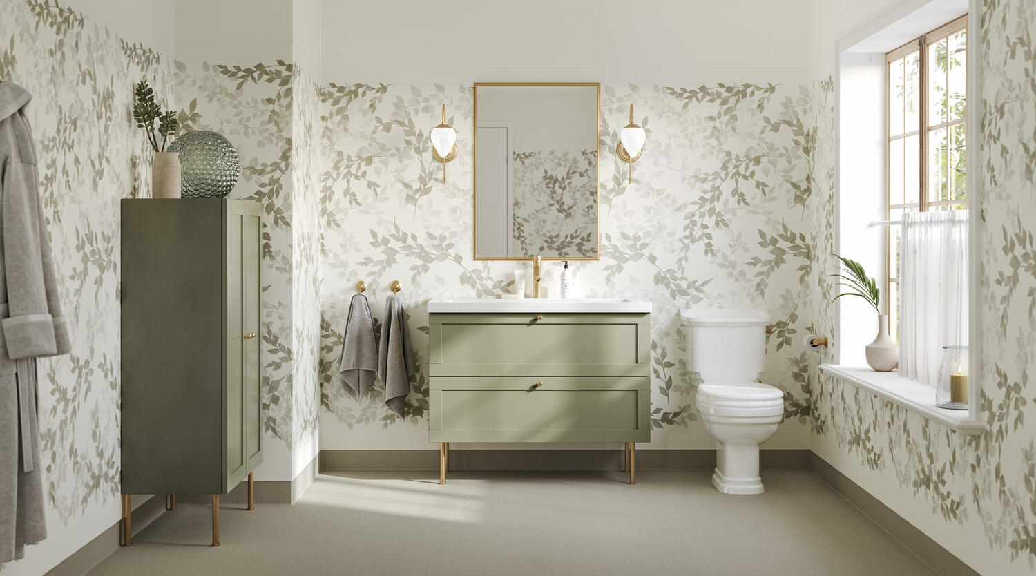 Våtroms Vegg Aquarelle - Breeze Moss 2m - Bilde 2