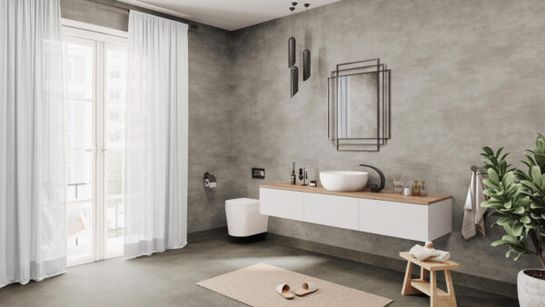 Våtroms Bord Aquarelle - Raw Concrete Dark Grey - Bilde 2