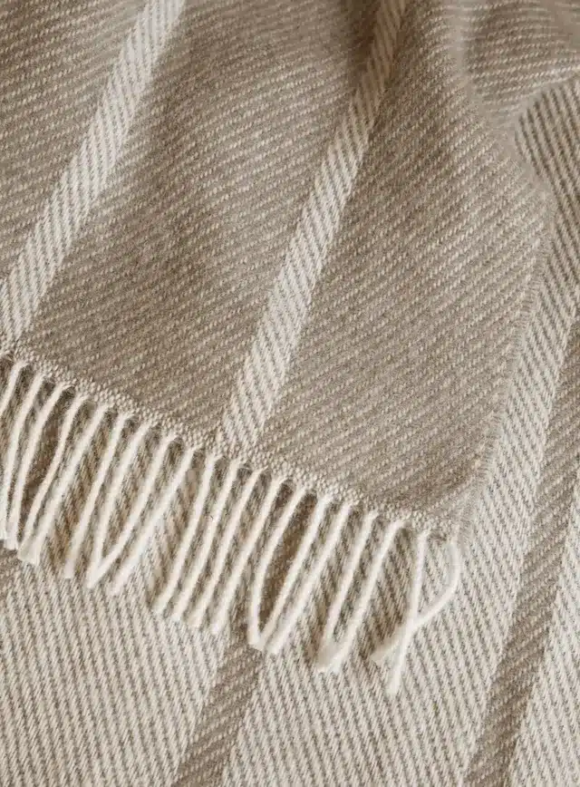 Istinden Ullpledd Beige - Bilde 2