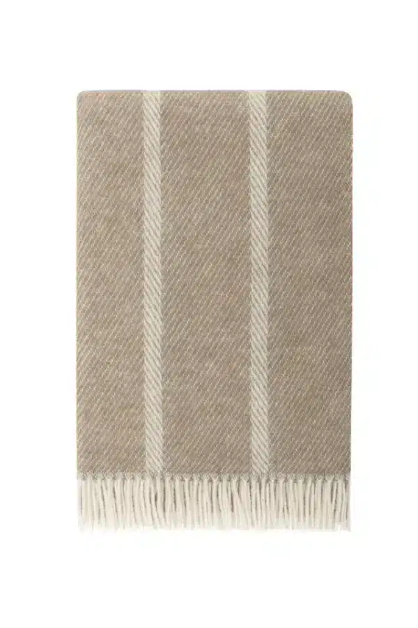 Istinden Ullpledd Beige - Bilde 3