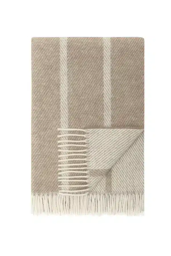 Istinden Ullpledd Beige - Bilde 4