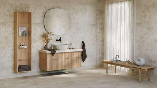 Våtroms Vegg Aquarelle - Botanic Grey 2m - Bilde 3