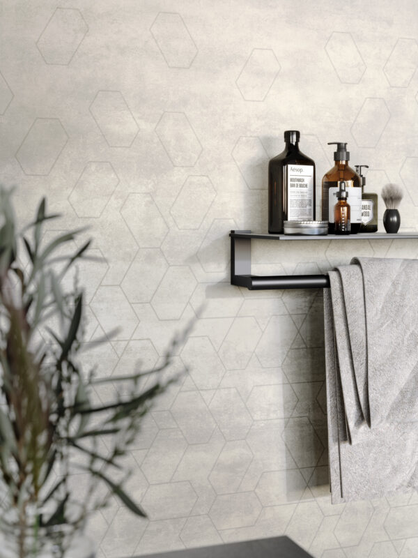 Våtroms Vegg Aquarelle - Connect Grey 2m