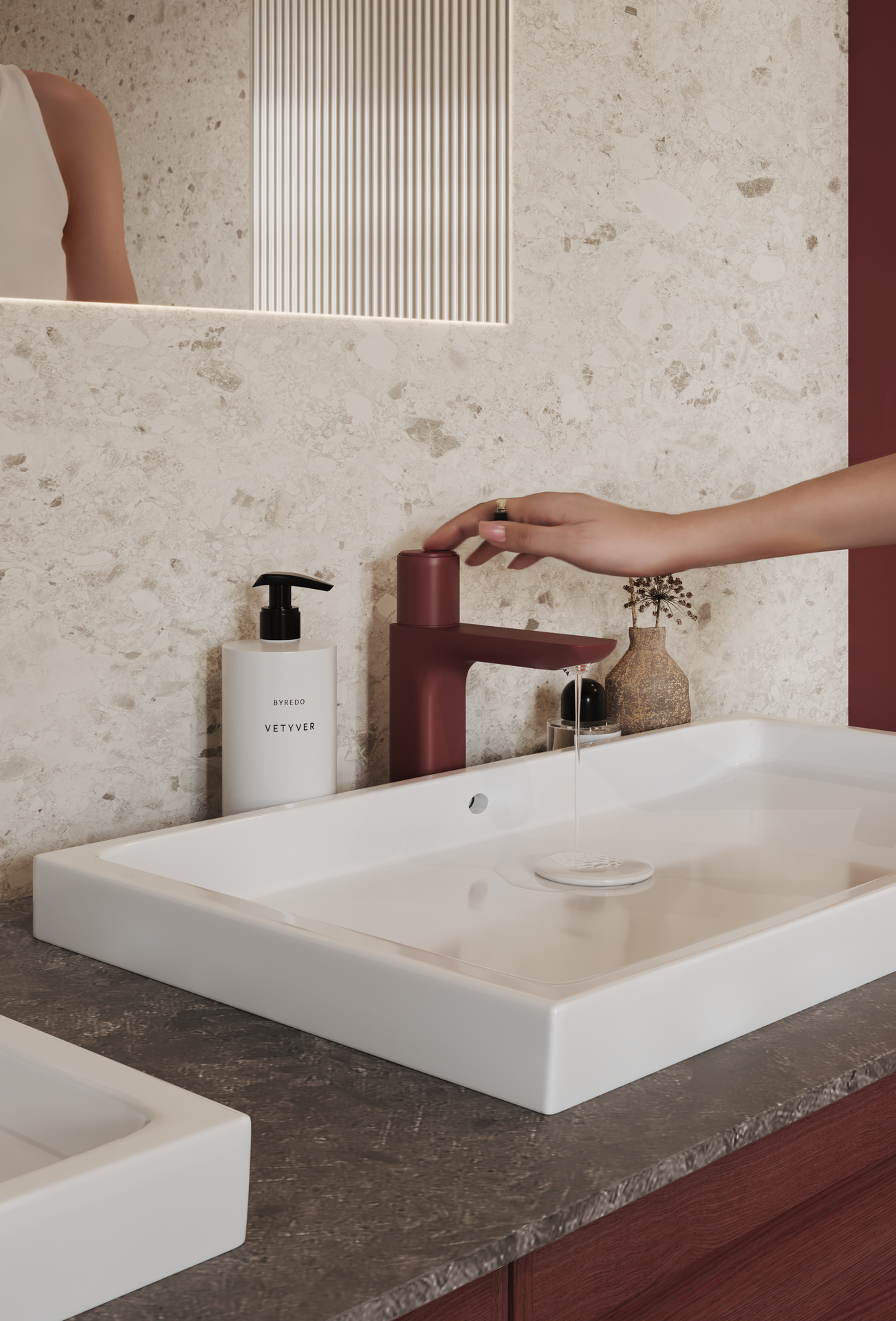 Våtroms Vegg Aquarelle - Brecciastone Fawn 2m - Bilde 1