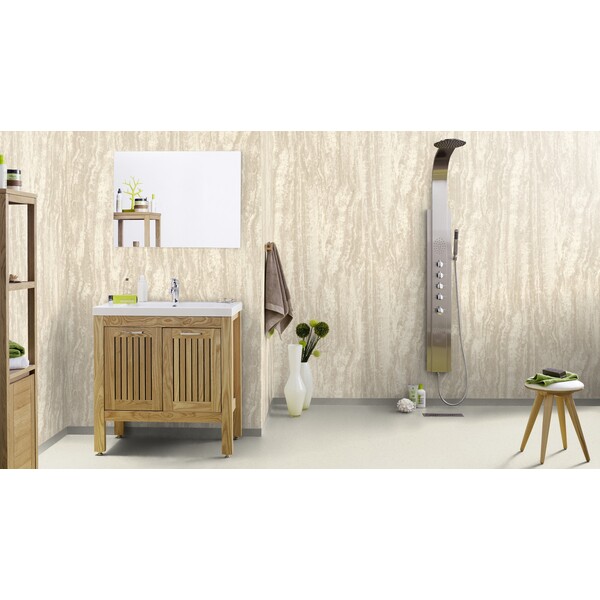 Våtroms Vegg Aquarelle - Travertine Beige 2m - Bilde 2