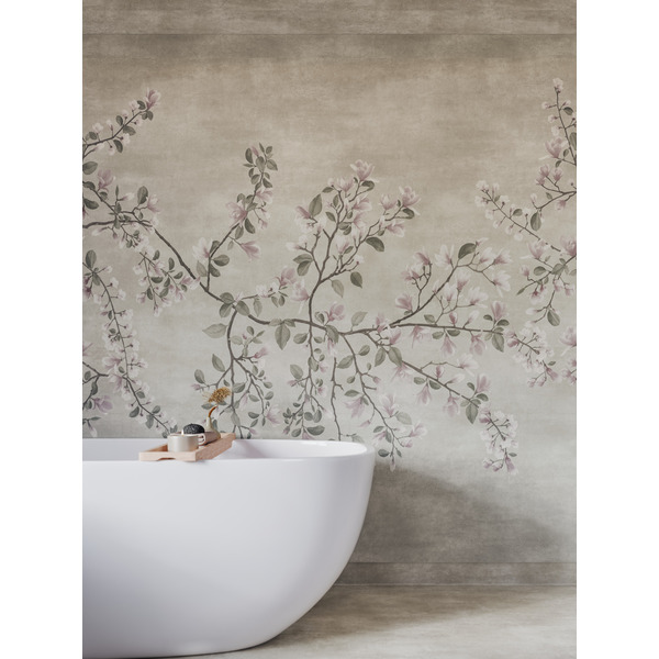 Våtroms Vegg Aquarelle - Magnolia 2 Light Grey 2m