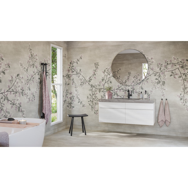 Våtroms Vegg Aquarelle - Magnolia 2 Light Grey 2m - Bilde 3