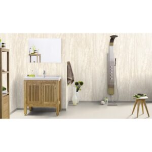 Våtroms Vegg Aquarelle - Travertine White 2m - Bilde 2