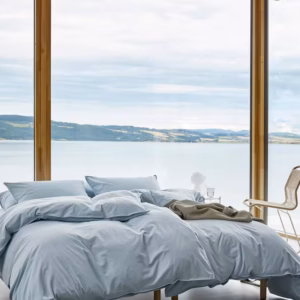 Frøya Bomullsengesett - Dempet Blå