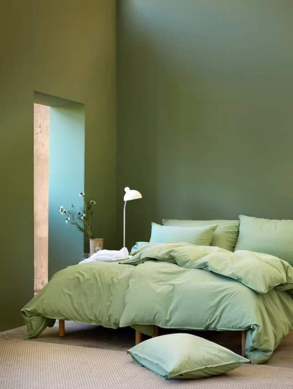 Frøya Bomullsengesett - Vårgrønn