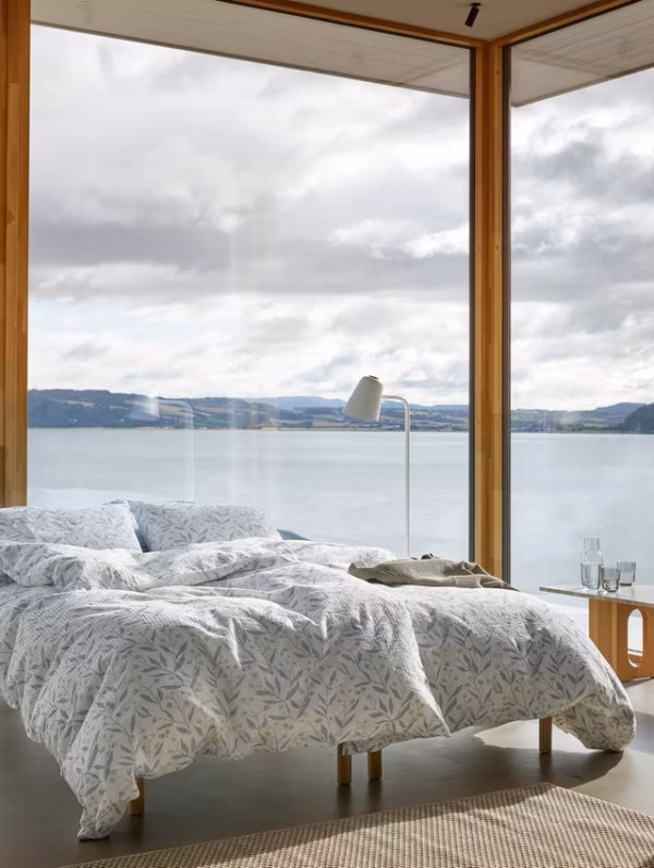 Thale Kreppsengesett - Dempet Blå