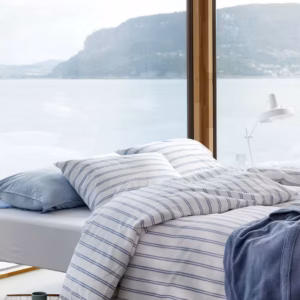 Wiktor Kreppsengesett Denimblå - Bilde 1