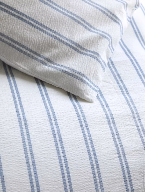 Wiktor Kreppsengesett Denimblå - Bilde 2