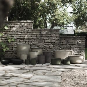 Blomsterpotte sett i metall grønn - Bilde 4