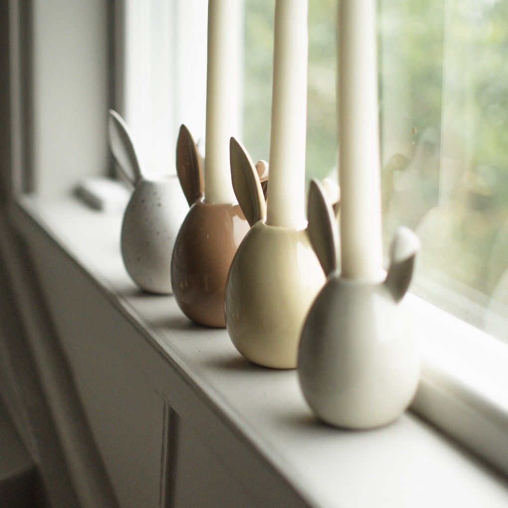 Rabbit Candle Holder Shiny Yellow - Bilde 3