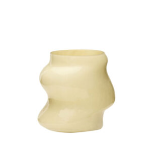 Skulpturell Glassvase 20 cm i sandw