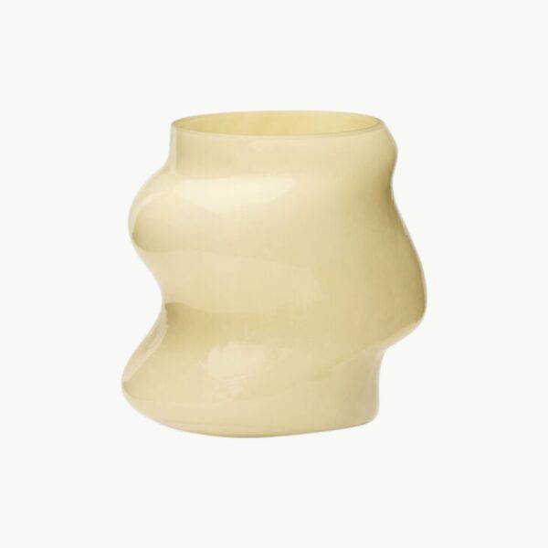 Hübsch Lote Vase Sand – Skulpturell Glassvase 20 cm