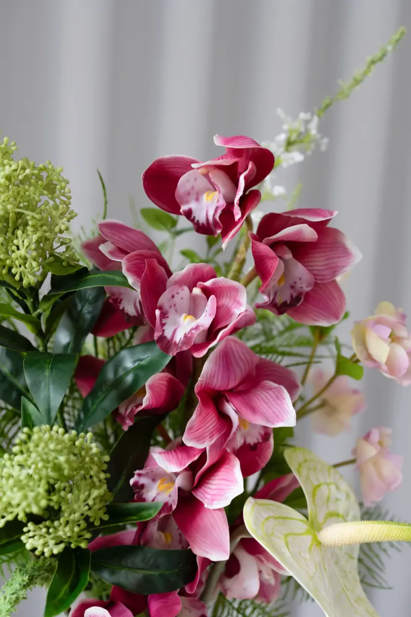 Blush Bloom - Kunstig Blomsterbukett Rosa