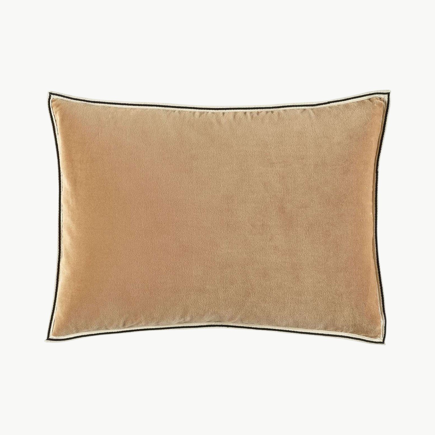 Pyntepute i brun tone med kontrastkant, 40 x 55 cm