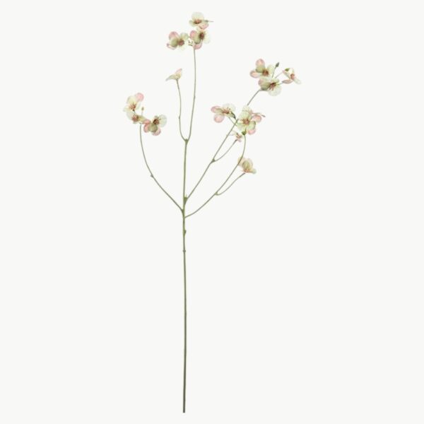Dekorativ Pensé stilk 63 cm med små blomster i lyse toner