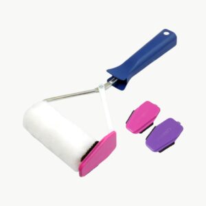 Jordan malerull med blått håndtak og utskiftbar hvit rull til maling av glatte flater