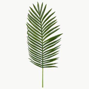 Kunstig palmeblad i grønn farge med lang og naturtro form