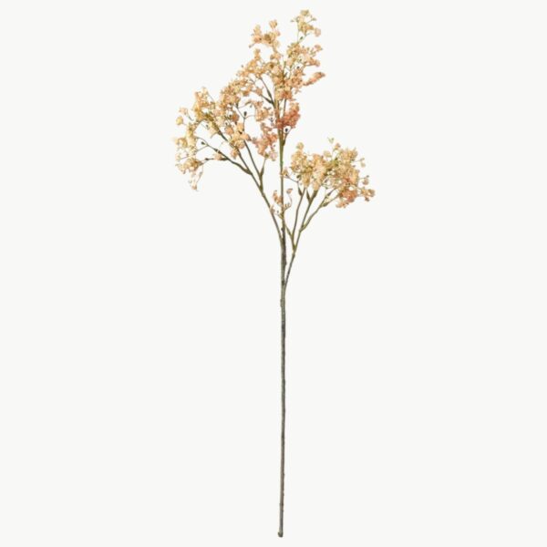 Kunstig brudeslør i oransje farge med små blomster og naturtro uttrykk