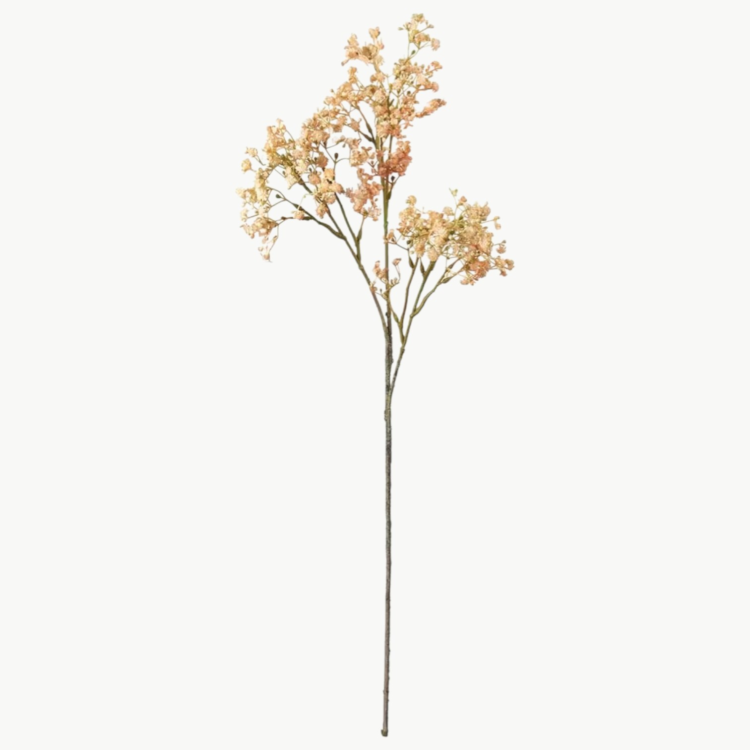 Kunstig brudeslør i oransje farge med små blomster og naturtro uttrykk