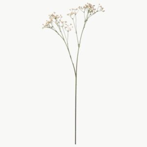 Kunstig brudeslør i beige farge med små luftige blomster