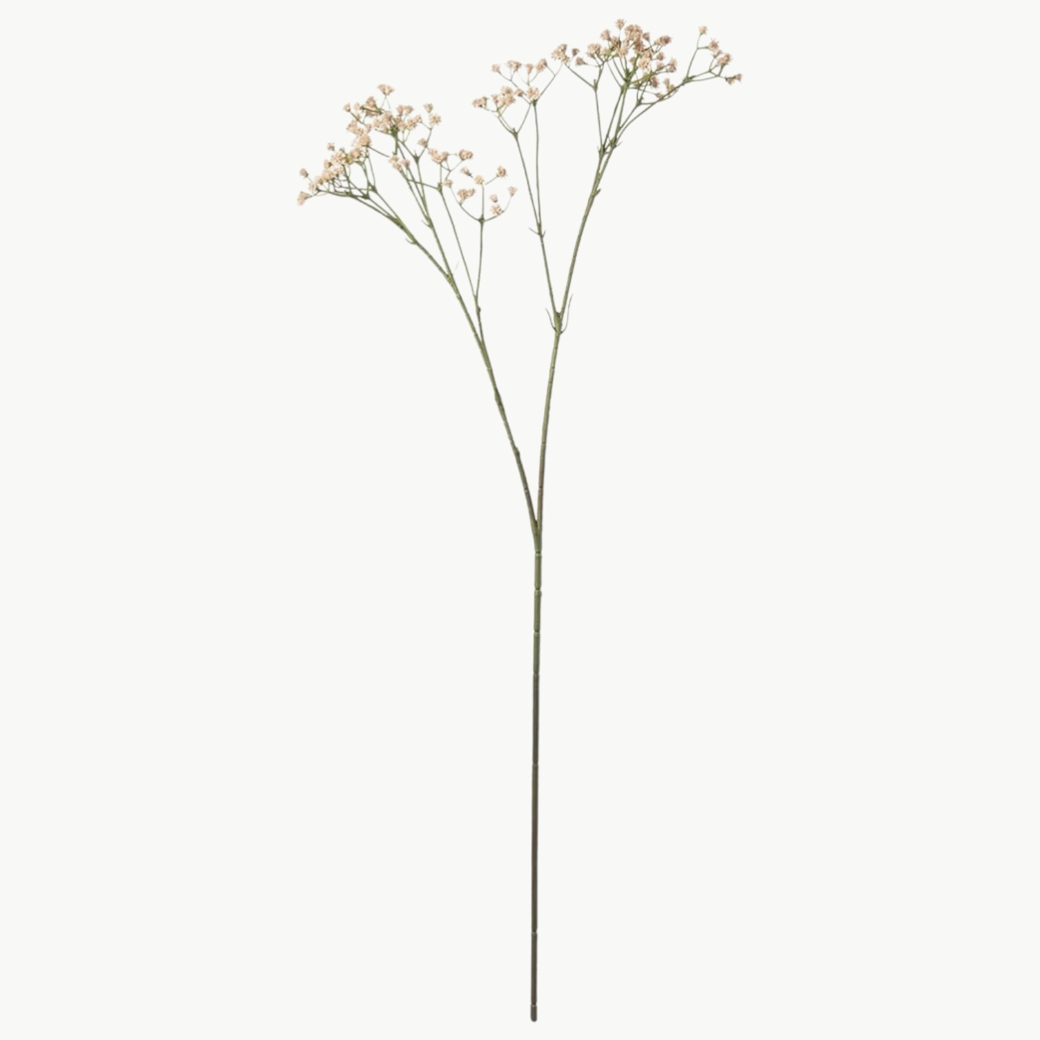 Kunstig brudeslør i beige farge med små luftige blomster