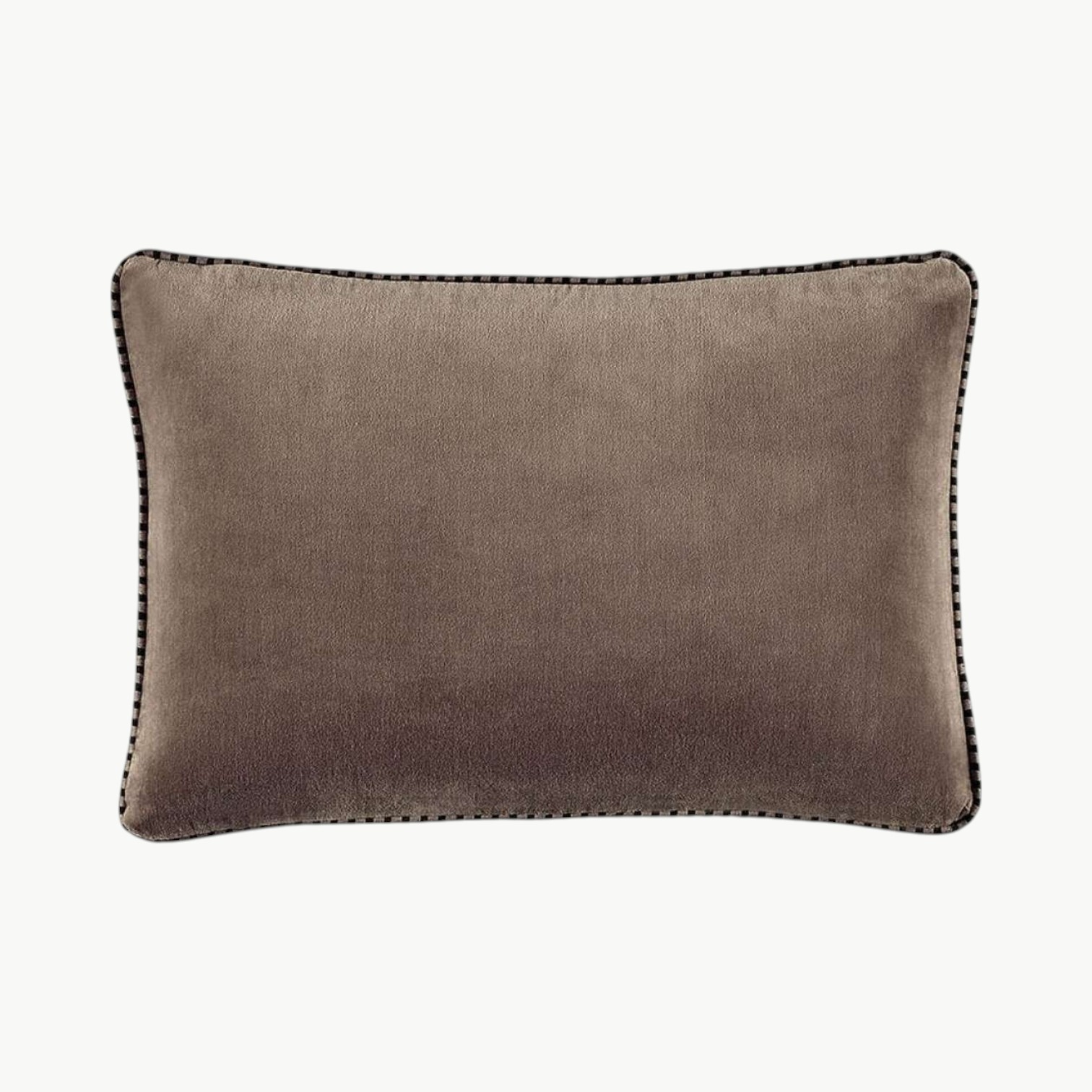 Pyntepute i brun tone med dekorativ kant, 30 x 45 cm