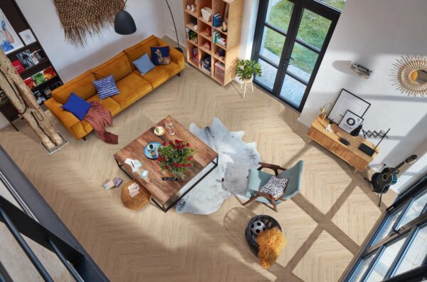 Laminat MeisterDesign LS 350 Sand Cliff Oak 07122 – Fiskebensgulv - Bilde 2