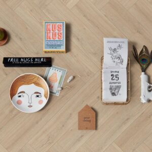 Laminat MeisterDesign LS 350 Sand Cliff Oak 07122 – Fiskebensgulv - Bilde 4