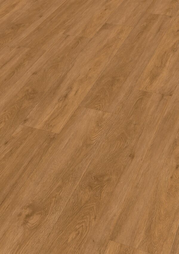 Klikkvinylgulv i eikedekor Quiet storm med mørk brun trestruktur