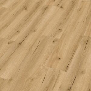 Klikkvinylgulv i eikedekor Industrial pop med lys brun trestruktur