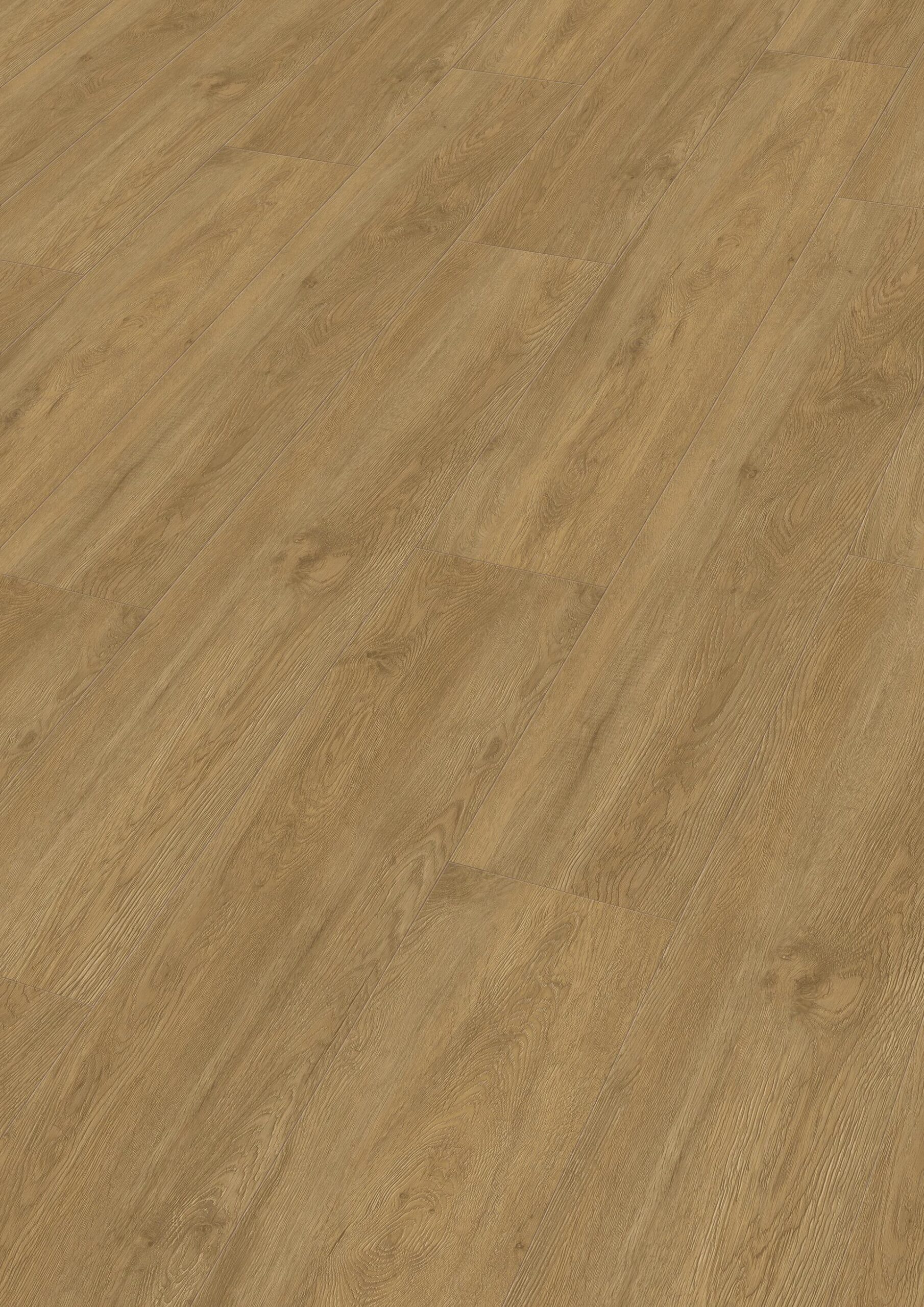 Klikkvinyl gulv i eik med naturlig trestruktur i brun tone