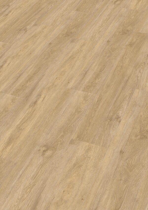 Klikkvinylgulv i eikedekor Vogue med lys beige trestruktur