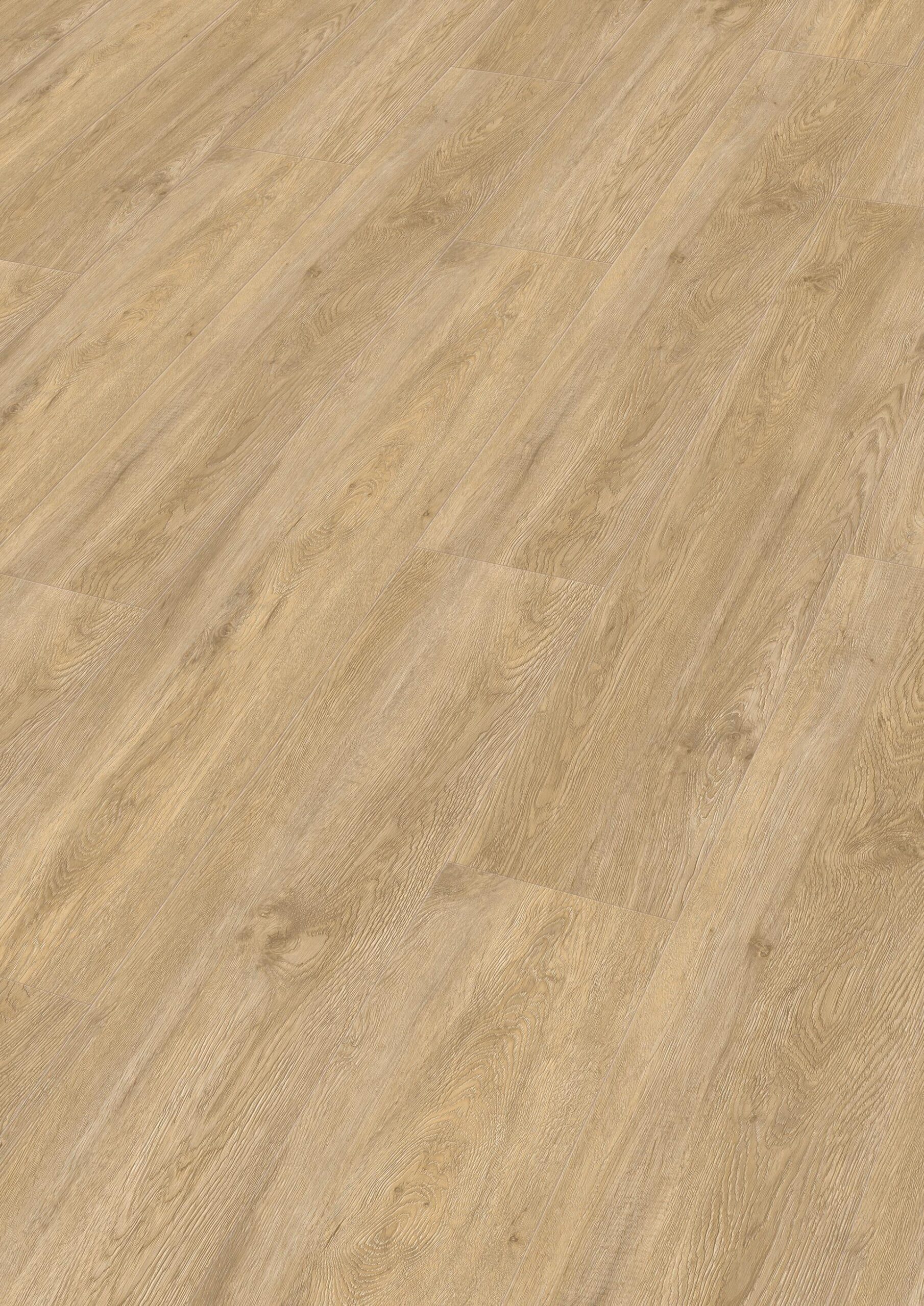 Klikkvinylgulv i eikedekor Vogue med lys beige trestruktur