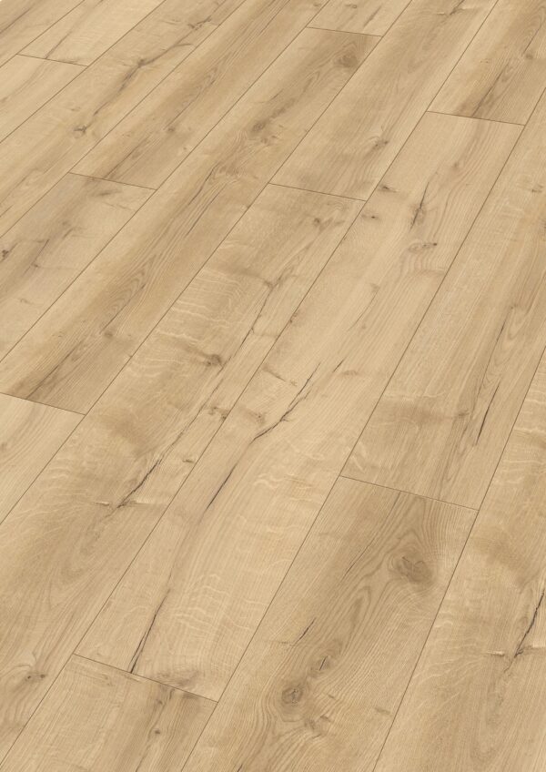 Klikkvinylgulv Rigid-Vinyl RM 500 S – Marching band 20206 eik dekor med trestruktur og V-fas