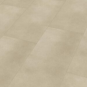 Klikkvinyl flis i beige steinlook med jevn overflate
