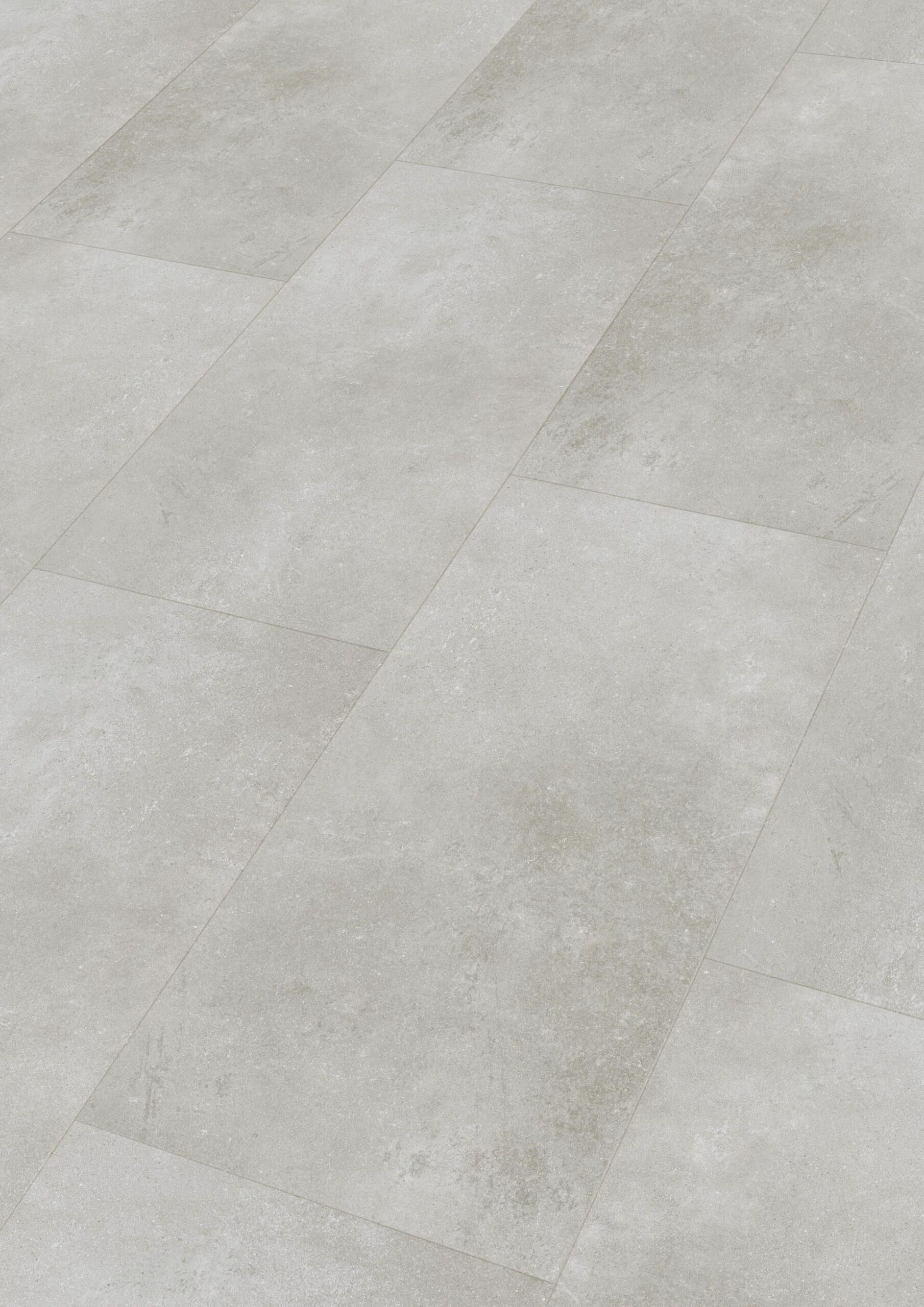 Klikkvinyl flis i grå steinlook med naturlig struktur