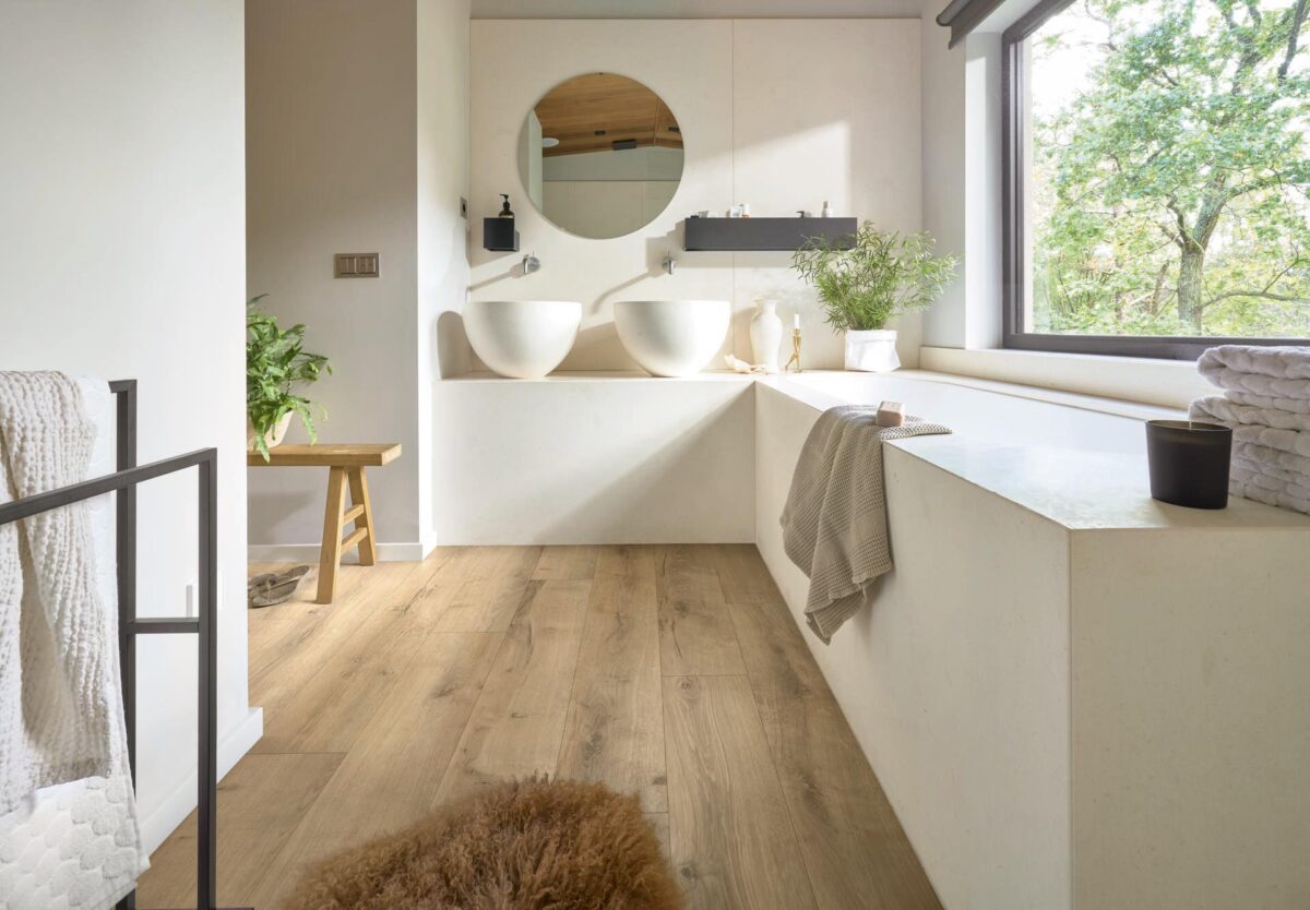 Klikkvinyl med kork Design. next DD 500 S – Cracked terra oak 06439