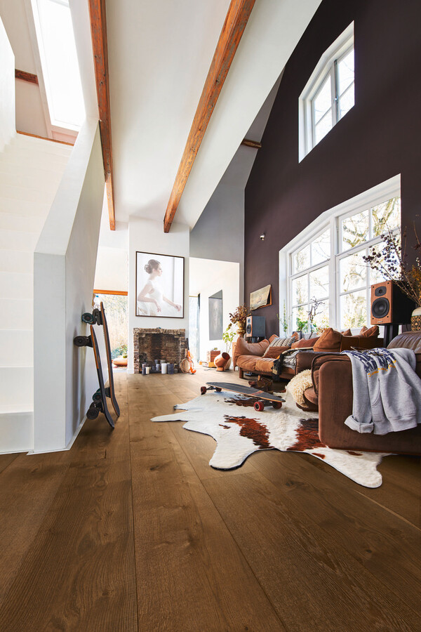 Herdet tregulv Lindura Oak Authentic Olive Grey 08903 – Brede Planker – Naturlig oljet - Bilde 3