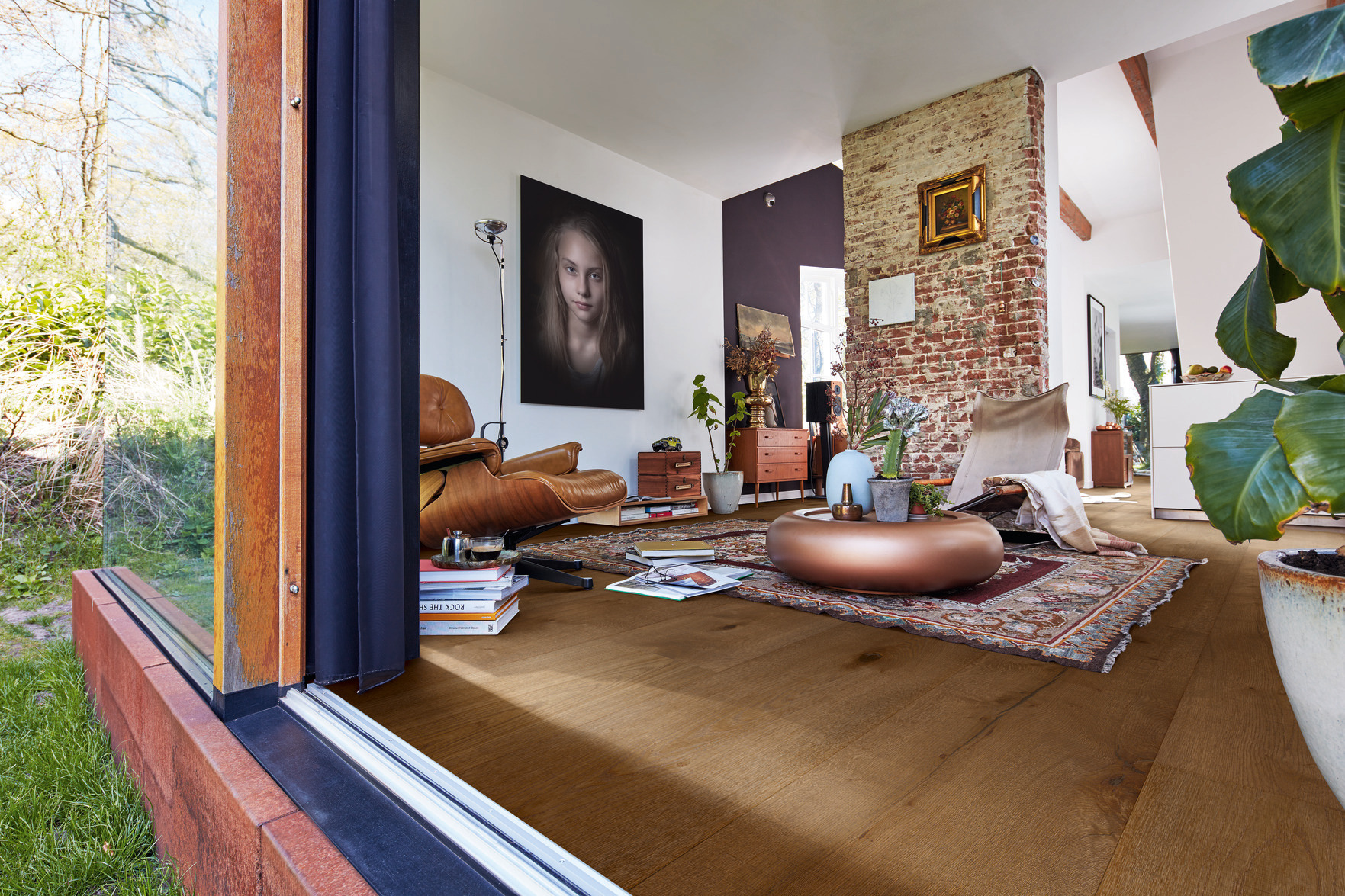 Herdet tregulv Lindura Oak Authentic Olive Grey 08903 – Brede Planker – Naturlig oljet - Bilde 2