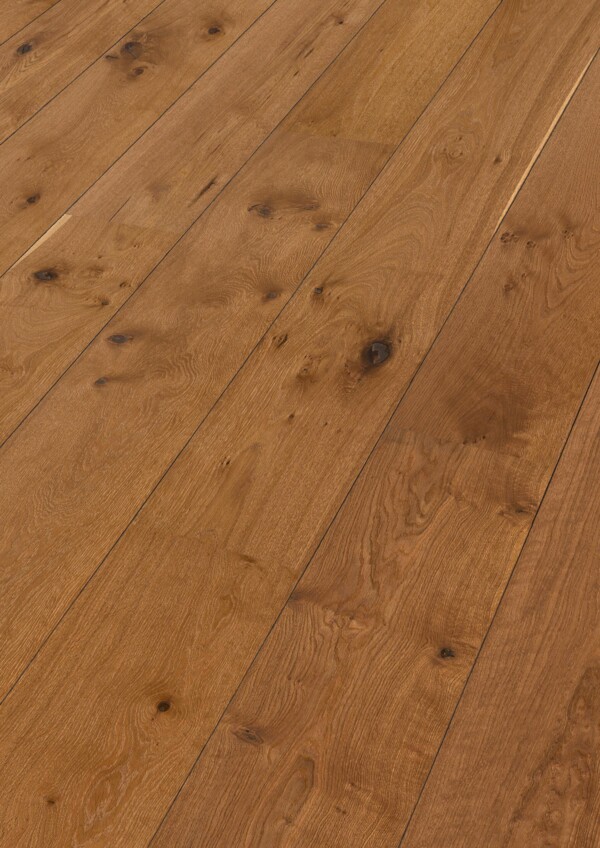 Herdet tregulv Lindura Oak Authentic Chestnut Brown 08911 – Brede Planker – Naturlig Oljet - Bilde 5