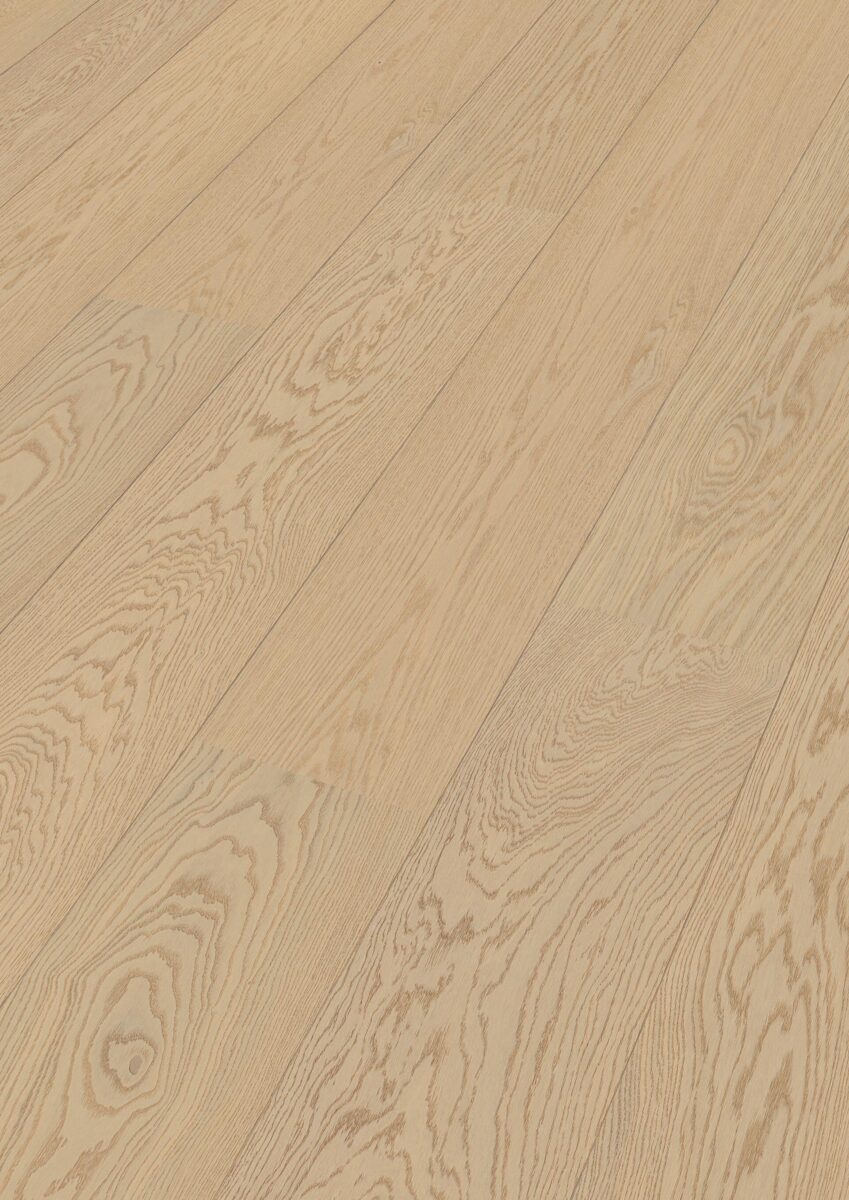Herdet tregulv Lindura Natural Alabaster Oak 08919 – Brede Planker – Ultramattlakk