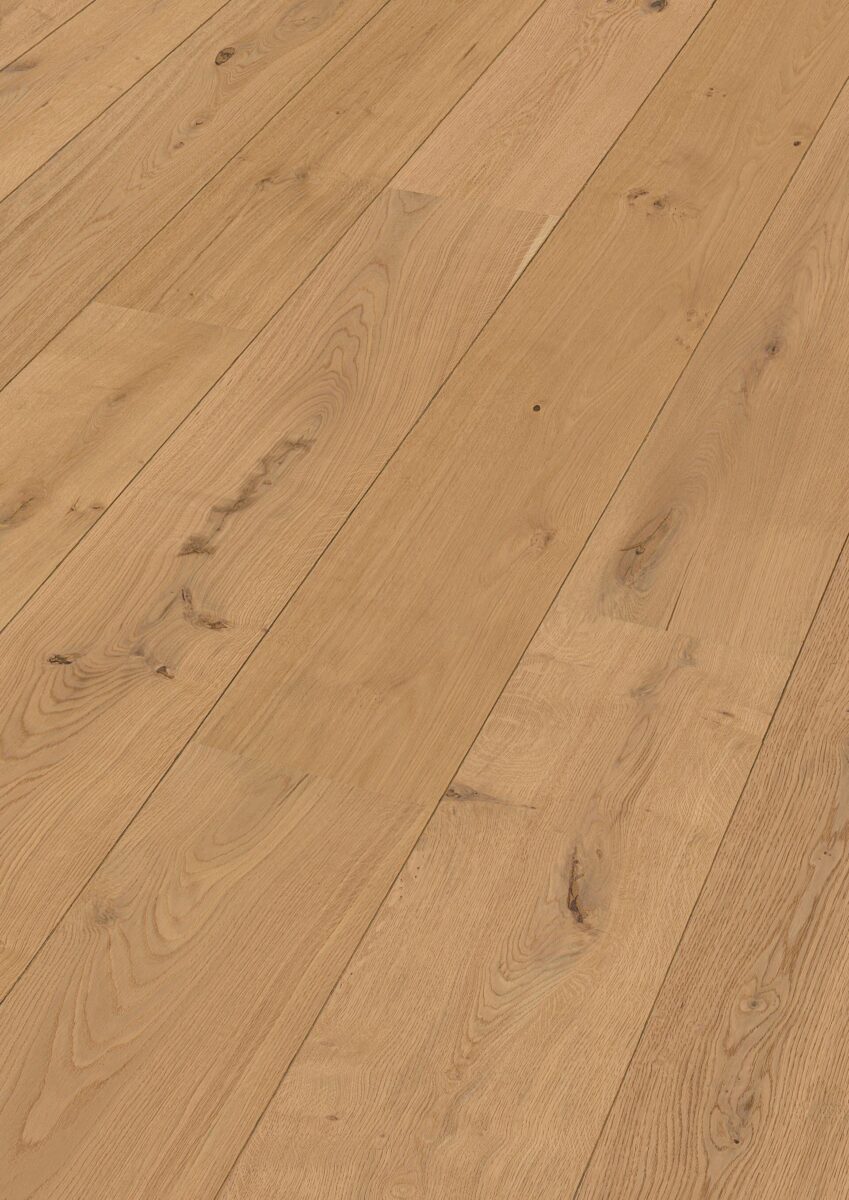 Herdet tregulv Lindura Authentic Pure Oak 08921 – Brede Planker – Ultramattlakk