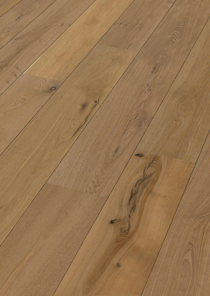 Herdet tregulv Lindura Oak Authentic Greige 08923 – Brede Planker – Ultramattlakk