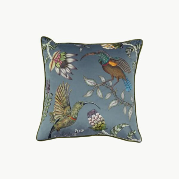 Ardmore Protea Garden Ash putetrekk i fløyel 60x60 cm med botanisk mønster